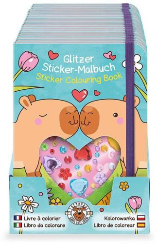 Kapibarás színezőkönyv matricákkal és strasszkövekkel