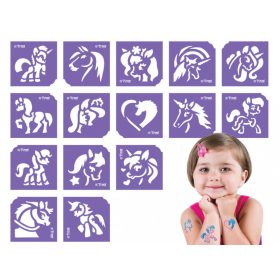   Sablonok, közepes, 15 db-os, lovak és unikornisok (CTMS-0073)