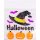 Ablakzselé 25x20 cm halloween boszi kalap és tök