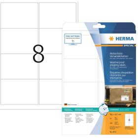   Herma No. 8331 lézeres 99,1 x 67,7 mm méretű, fehér időjárásálló öntapadós etikett címke A4-es íven - 200 etikett címke / csomag - 25 ív / csomag