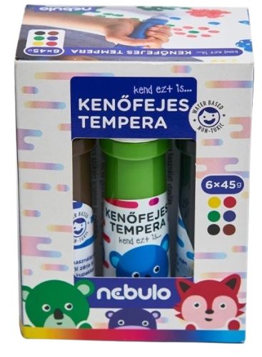 Tempera NEBULO kenőfejes 6db-os készlet 45 ml