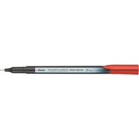 Tűfilc, 0,4 mm, PENTEL "Pointliner", piros