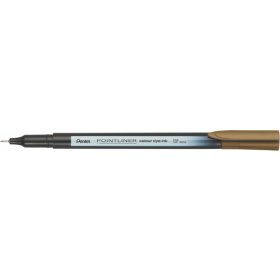 Tűfilc, 0,4 mm, PENTEL "Pointliner", barna