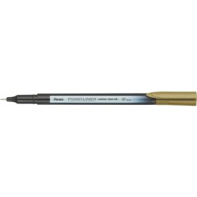 Tűfilc, 0,4 mm, PENTEL "Pointliner", aranybarna