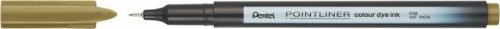Tűfilc, 0,4 mm, PENTEL "Pointliner", aranybarna