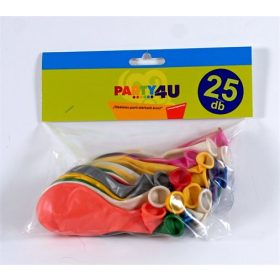 Léggömb, 26 cm, gyöngyházfényű, vegyes szín