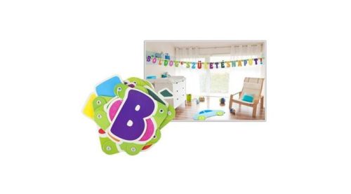 Felirat, 1,6 m, "Boldog Születésnapot", zászlós