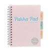 Spirálfüzet, A5, vonalas, 100 lap, PUKKA PAD "Pastel project book", vegyes szín
