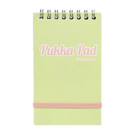 Jegyzetfüzet, A7, vonalas, 50 lap, PUKKA PAD "Pastel", vegyes színek