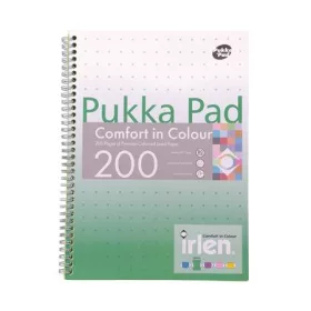   Spirálfüzet, A4, vonalas, 100 lap, PUKKA PAD "Irlen Jotta Green"