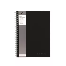   Spirálfüzet, A4, vonalas, 80 lap, PUKKA PAD "Black", fekete