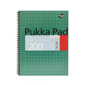  Spirálfüzet, A4+, kockás, 100 lap, PUKKA PAD, "Metallic Jotta"