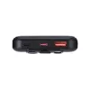 Power bank, beépített kábellel, 10.000mAh, RIVACASE "VA2211", fekete