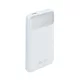 Power bank, beépített kábellel, 10.000mAh, RIVACASE "VA2211", fehér