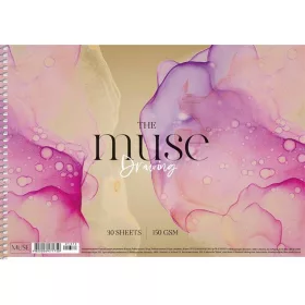   Vázlatfüzet, spirál, A4, 30 lap, 150 g, SHKOLYARYK "Drawing Muse"