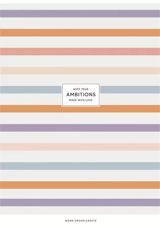 Füzet, tűzött, A4, vonalas, 40 lap, SHKOLYARYK "Ambitions", vegyes