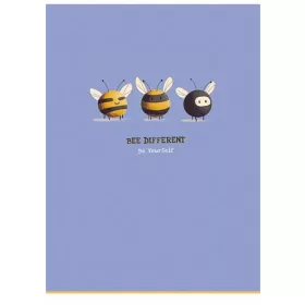   Füzet, tűzött, A4, kockás, 40 lap, SHKOLYARYK, "Bee different", vegyes