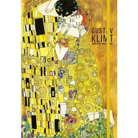   Skiccfüzet, pontrácsos, A5, 80 lap, keményfedeles, SHKOLYARYK, "Klimt&Van Gogh", vegyes