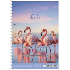   Spirálfüzet, A4, kockás, 80 lap, SHKOLYARYK "Soul stories", vegyes