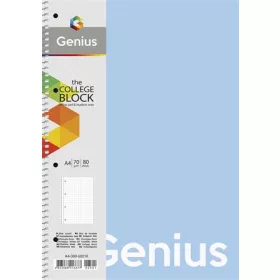   Spirálfüzet, kockás, A4, 80 lap, PP borító, SHKOLYARYK "Genius Pastel", vegyes
