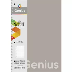   Spirálfüzet, vonalas, A4, 80 lap, PP borító, SHKOLYARYK "Genius", vegyes