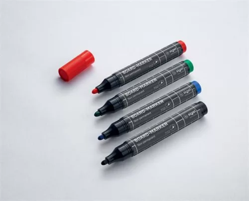 Táblamarker készlet, 2-3 mm, kúpos, SIGEL, 4 különböző szín
