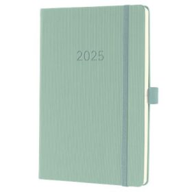   Naptár, A5, heti, 2025, kemény borító, SIGEL "Conceptum", mentazöld