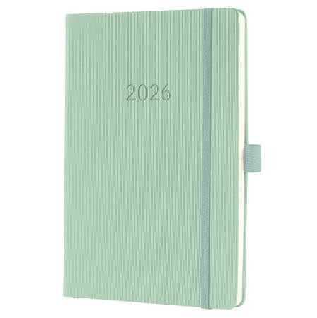 Naptár, A5, heti, 2026, kemény borító, SIGEL "Conceptum", mentazöld