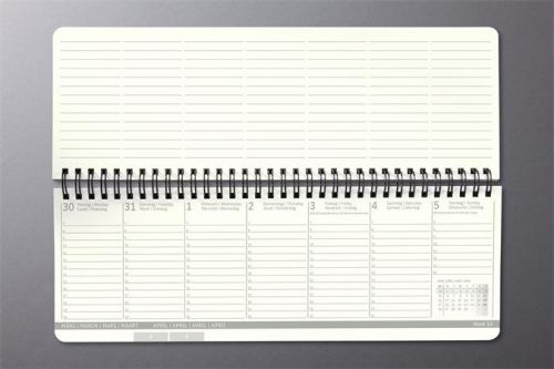 Naptár, asztali, álló, 2026, 300x143x18 mm, SIGEL "Conceptum", fekete
