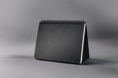 Naptár, asztali, álló, 2026, 213x220x18 mm, SIGEL "Conceptum", fekete