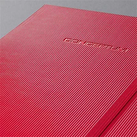 Jegyzetfüzet, exkluzív, A5, kockás, 97 lap, keményfedeles, SIGEL "Conceptum", piros