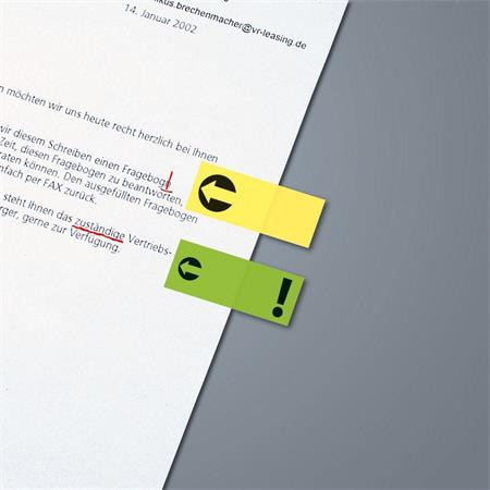 Jelölőcímke, papír, 4x40 lap, 20x50 mm, SIGEL, vegyes szín