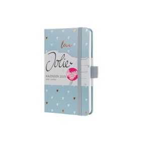   Naptár, A6, heti, 2025, kemény borító, SIGEL "Jolie", Grey love