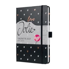   Naptár, A5, heti, 2025, kemény borító, SIGEL "Jolie", Dark love