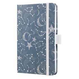   Naptár, A6, heti, 2026, kemény borító, SIGEL "Jolie", Cosmic Fantasy Blue