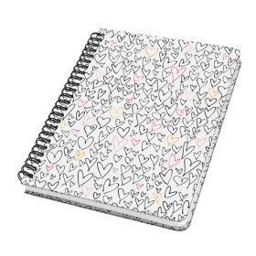   Spirálfüzet, 162x215 mm, pontrácsos, 60 lap, keményfedeles, SIGEL "Jolie", Wild Hearts