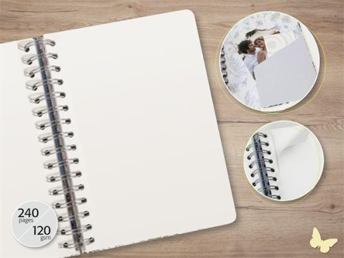 Spirálfüzet, 168x215 mm, sima, 120 lap, keményfedeles, SIGEL "Jolie Eucalyptus Day"