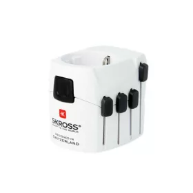 Adapter, világutazóknak, földelt, SKROSS