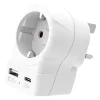 Adapter, Egyesült Királyságba utazóknak, USB-C + USB-A, SKROSS