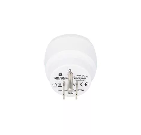 Adapter, Egyesült Államokba utazóknak, földelt, SKROSS