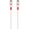 Töltőkábel, USB-C/USB-C, 1,2m, SKROSS, fehér