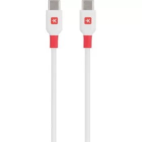 Töltőkábel, USB-C/USB-C, 1,2m, SKROSS, fehér