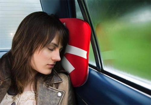 Utazópárna, memóriahabos, mini, SKROSS, piros-fehér