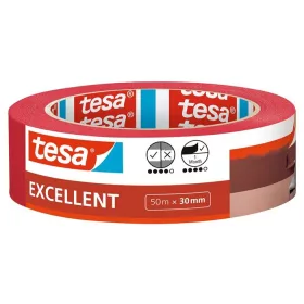   Festő- és mázolószalag, 30 mm x 50 m, TESA "Excellent", piros