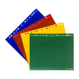   Lefűzhető tasak, mágneses, kétoldalas, fekvő, A4, TARIFOLD, piros