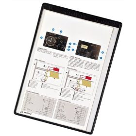   Bemutatótábla, mágneses, A4, PVC, TARIFOLD "Individual", fekete