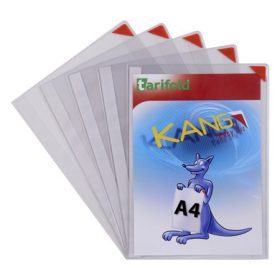   Öntapadó bemutatótábla, A4, TARIFOLD "Kang", piros