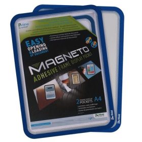   Mágneses tasak, öntapadós háttal, A4, TARIFOLD "Magneto", kék