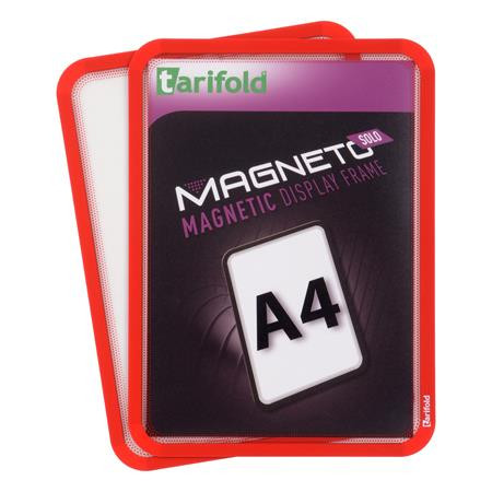 Mágneses keret, A4, TARIFOLD "Magneto Solo", piros