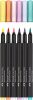 Ecsetirón készlet, FABER-CASTELL "Black Edition", 6 különböző pasztell szín